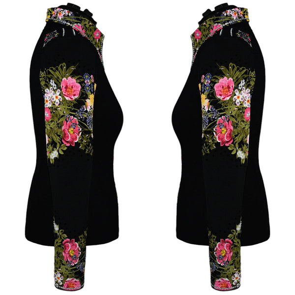 Show Clothes - Floral Show Shirt (L) - Lisa Nelle