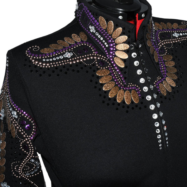 Show Clothes - Purple and Brown Showmanship Jacket (3X/4X) - Lisa Nelle