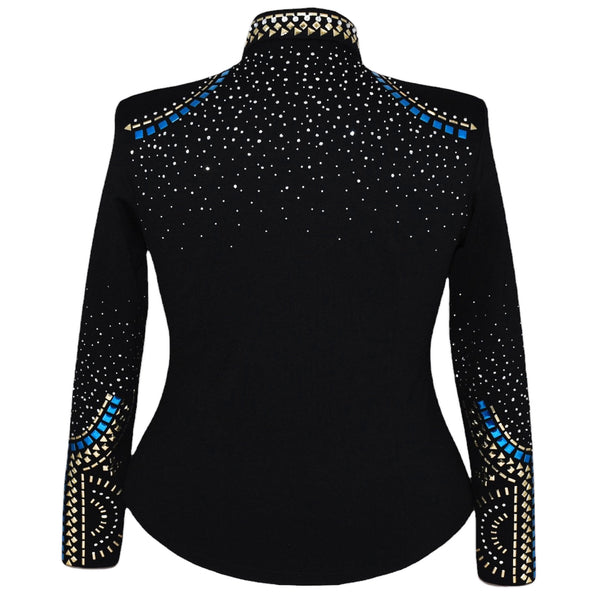 Show Clothes - Blue and Gold All Day Jacket (2X) - Lisa Nelle
