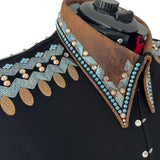 Show Clothes - Denim and Suede Show Shirt (5X) - Lisa Nelle