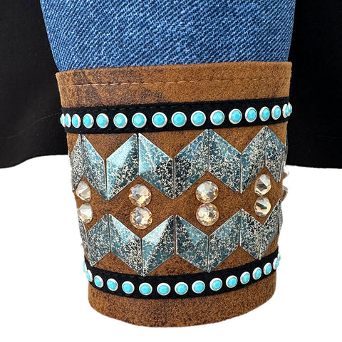 Denim and Suede Show Shirt (5X)