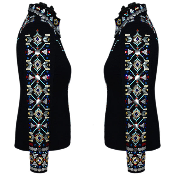 Show Clothes - Geo Tribal Show Shirt (L) - Lisa Nelle