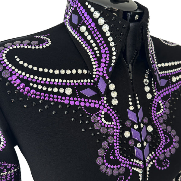 Show Clothes - Purple Fringe Show Jacket (M) - Lisa Nelle