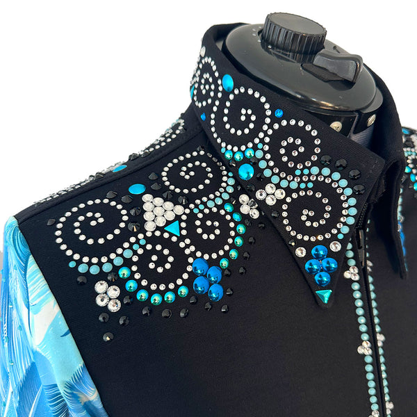 Show Clothes - Ocean Feathers Show Shirt (S/M) - Lisa Nelle