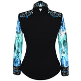 Show Clothes - Ocean Feathers Show Shirt (S/M) - Lisa Nelle