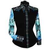 Show Clothes - Ocean Feathers Show Shirt (S/M) - Lisa Nelle