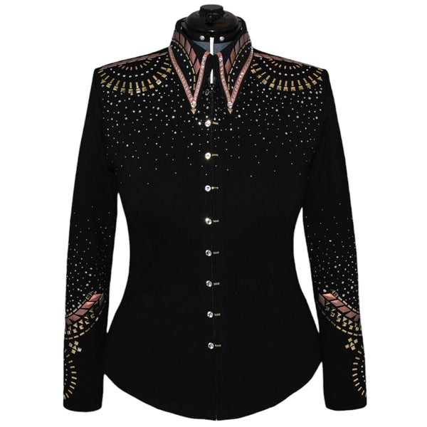 Show Clothes - Rosé and Gold Show Shirt (L) - Lisa Nelle
