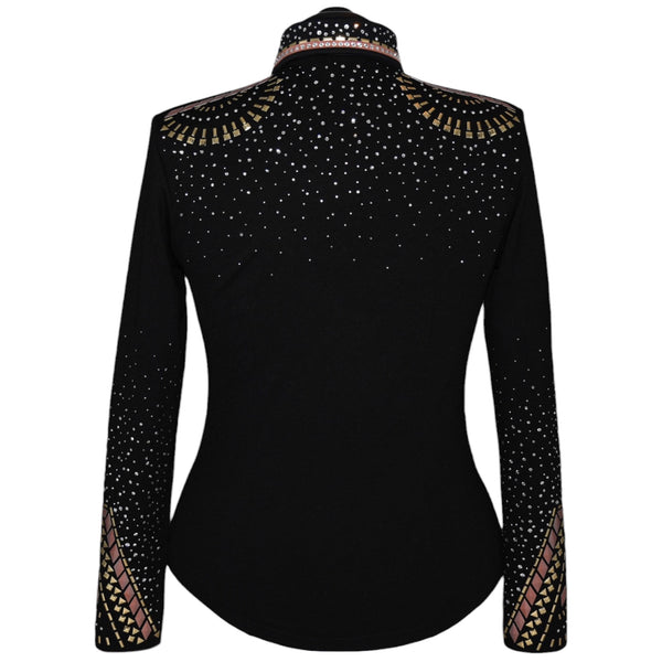 Show Clothes - Rosé and Gold Show Shirt (L) - Lisa Nelle