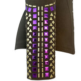 Show Clothes - Gray Olive and Purple Show Shirt (S) - Lisa Nelle