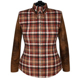 Show Clothes - Plaid and Leather Show Shirt (1X) - Lisa Nelle