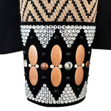 Show Clothes - Tan Zig Zag Show Shirt (4X) - Lisa Nelle