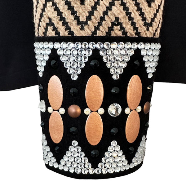 Show Clothes - Tan Zig Zag Show Shirt (4X) - Lisa Nelle