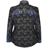 Show Clothes - Sapphire Lace Show Shirt (5X) - Lisa Nelle