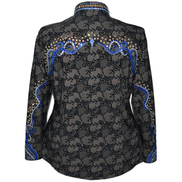 Show Clothes - Sapphire Lace Show Shirt (5X) - Lisa Nelle