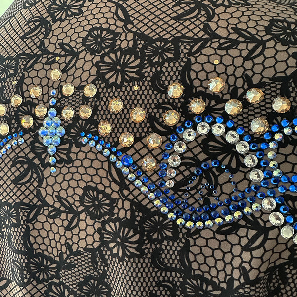 Show Clothes - Sapphire Lace Show Shirt (5X) - Lisa Nelle