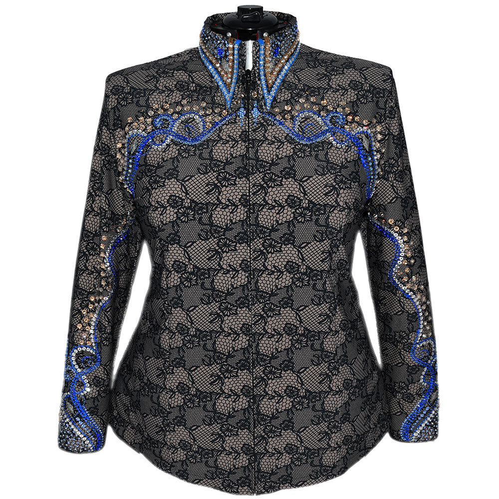 Sapphire Lace Show Shirt (5X) Show Clothes - Sapphire Lace Show Shirt (5X) - Lisa Nelle