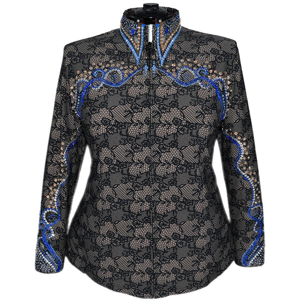 Show Clothes - Sapphire Lace Show Shirt (5X) - Lisa Nelle