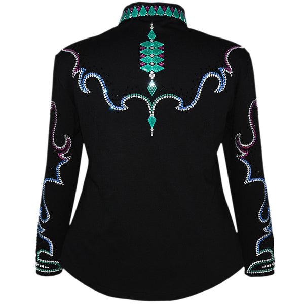 Show Clothes - Teal, Blue and Purple All Day Jacket (5X) - Lisa Nelle