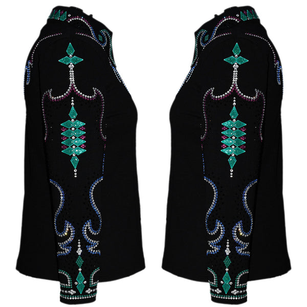 Show Clothes - Teal, Blue and Purple All Day Jacket (5X) - Lisa Nelle