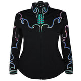 Show Clothes - Teal, Blue and Purple All Day Jacket (5X) - Lisa Nelle