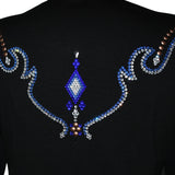 Show Clothes - Sapphire and Mocha Western All Day Jacket (4X) - Lisa Nelle