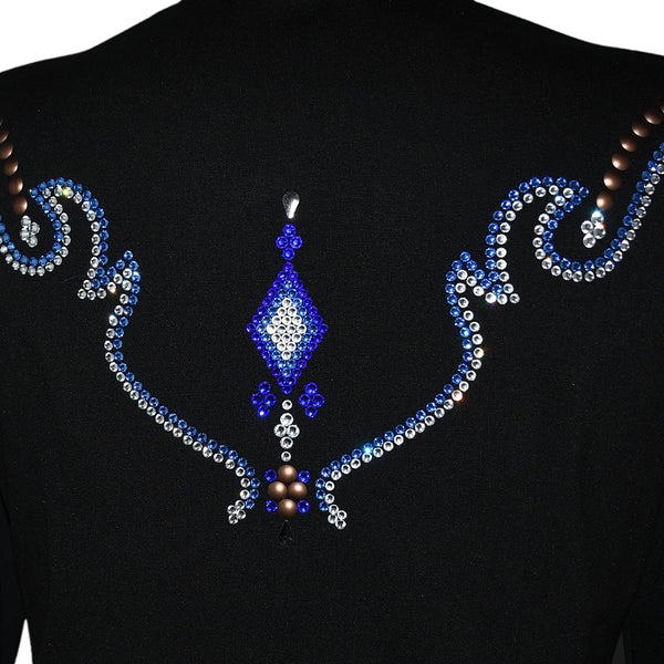 Show Clothes - Sapphire and Mocha Western All Day Jacket (4X) - Lisa Nelle