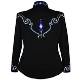 Show Clothes - Sapphire and Mocha Western All Day Jacket (4X) - Lisa Nelle