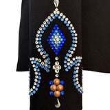 Show Clothes - Sapphire and Mocha Western All Day Jacket (4X) - Lisa Nelle