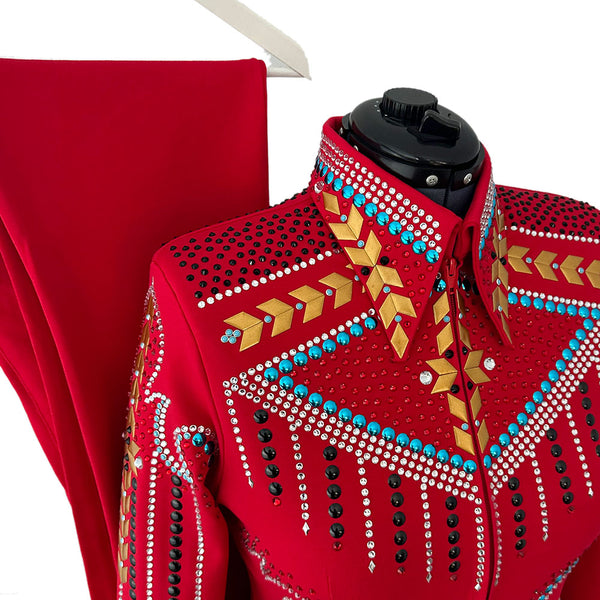 Show Clothes - Red Showmanship Suit (L) - Lisa Nelle