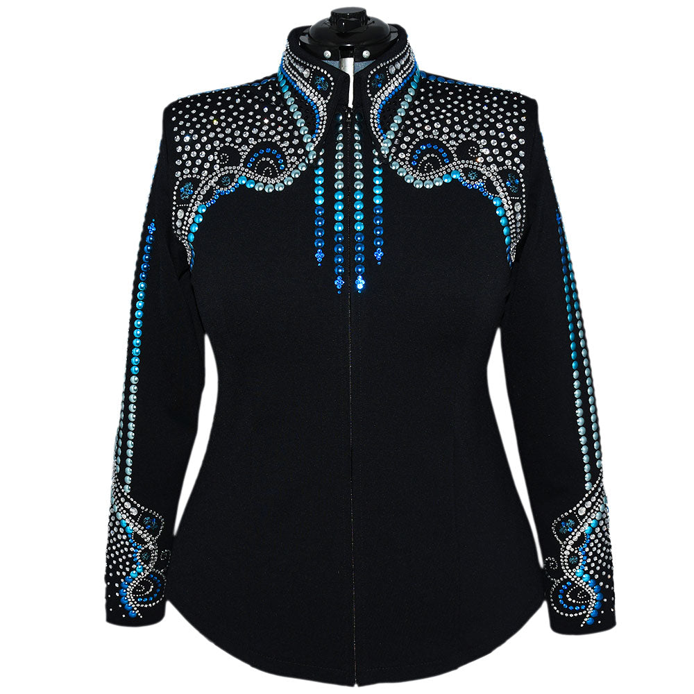 Aqua Ombre All Day Jacket (1X/2X) Show Clothes - Aqua Ombre All Day Jacket (1X/2X) - Lisa Nelle