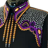 Show Clothes - Purple and Orange Showmanship Jacket (XL) - Lisa Nelle