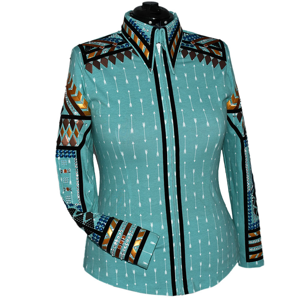 Show Clothes - Turquoise Show Shirt (XL) - Lisa Nelle