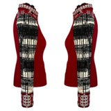 Show Clothes - Black, White and Rose Show Shirt (L) - Lisa Nelle