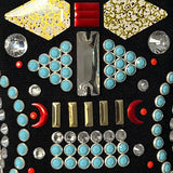 Show Clothes - Red, Turquoise and Gold Show Shirt (XS) - Lisa Nelle