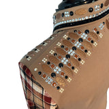 Show Clothes - Tan and Plaid Show Shirt (XL/1X) - Lisa Nelle