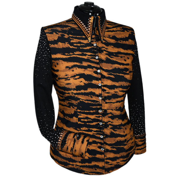 Show Clothes - Tiger Stripes Show Shirt (L) - Lisa Nelle