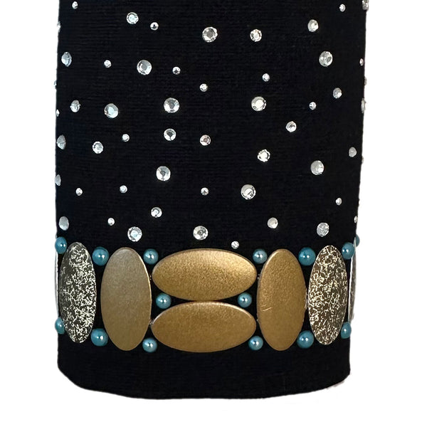 Show Clothes - Marbled Tan and Turquoise Riding Jacket (XS) - Lisa Nelle