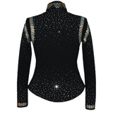 Show Clothes - Marbled Tan and Turquoise Riding Jacket (XS) - Lisa Nelle