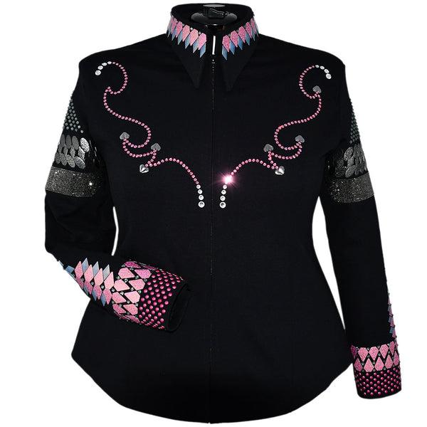 Show Clothes - Pink and Gray All Day Jacket (3X/4X) - Lisa Nelle