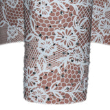 Show Clothes - Tan and White Lace Show Shirt (XL) - Lisa Nelle