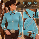 Turquoise Elegance Show Shirt (S)