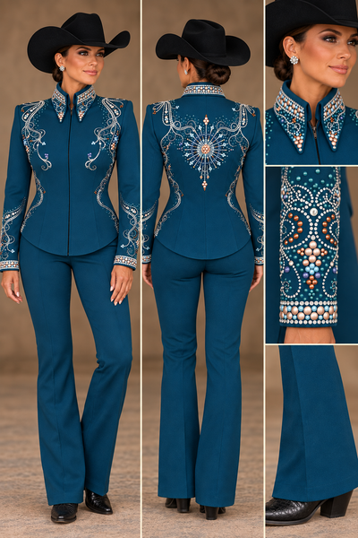 Show Clothes - Midnight Tide Showmanship Set (XL) - Lisa Nelle