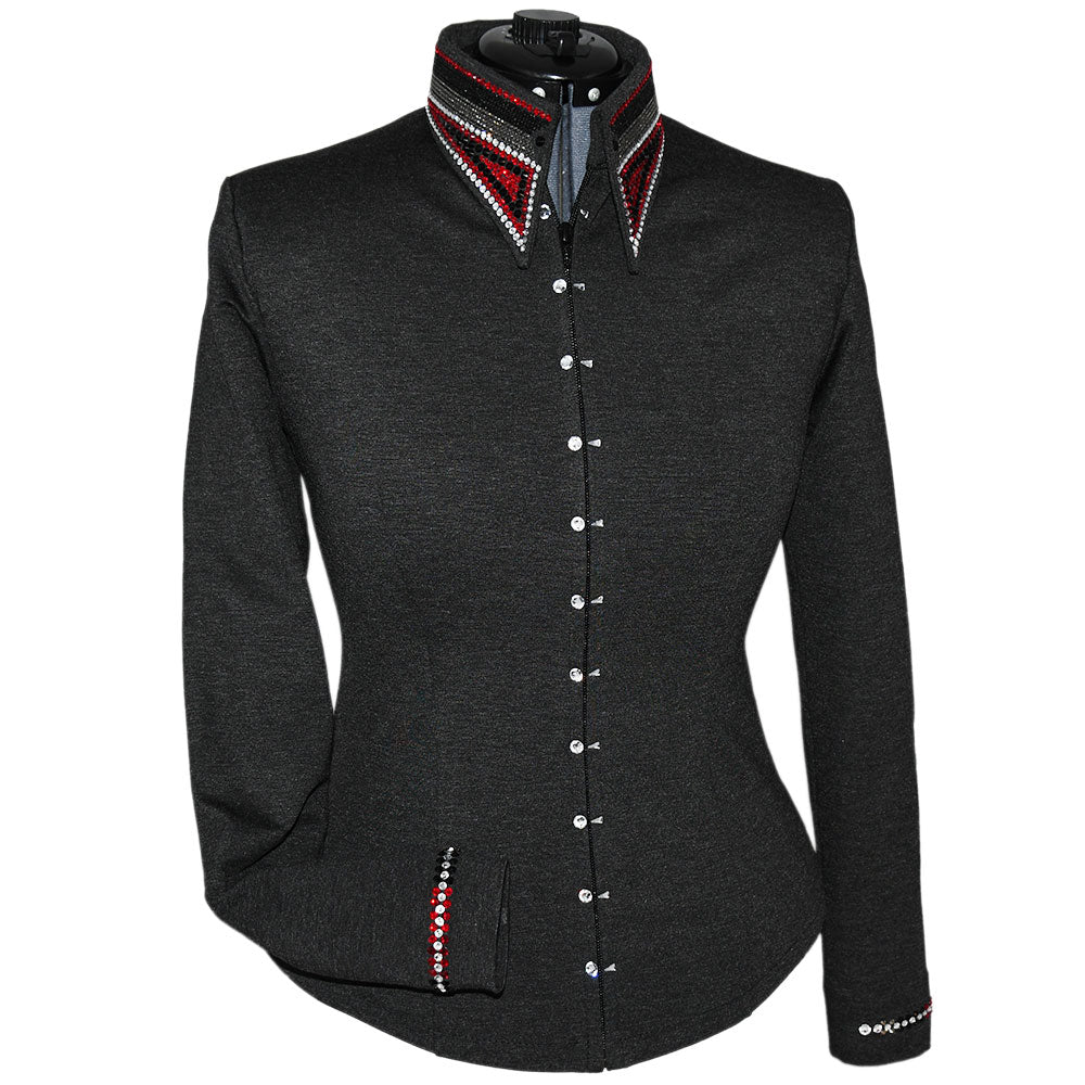 Show Clothes - Gray with Red Show Shirt (M) - Lisa Nelle