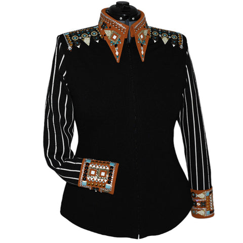Rust and Stripes Show Shirt (1X/2X)