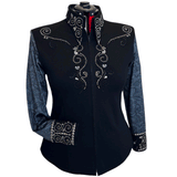 Show Clothes - Midnight Scroll All Day Shirt (3X) - Lisa Nelle