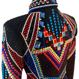 Show Clothes - Red, Gold and Blue Showmanship Jacket (XS) - Lisa Nelle