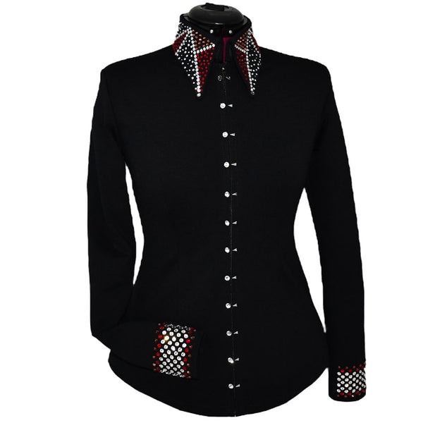Show Clothes - Rose Gold and Ruby Show Shirt (XS/S) - Lisa Nelle