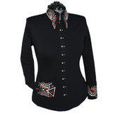 Show Clothes - Mocha Ruby Show Shirt (L) - Lisa Nelle