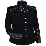 Show Clothes - Blue and Gold All Day Jacket (2X) - Lisa Nelle