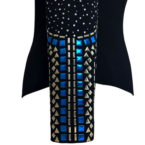 Show Clothes - Blue and Gold All Day Jacket (2X) - Lisa Nelle
